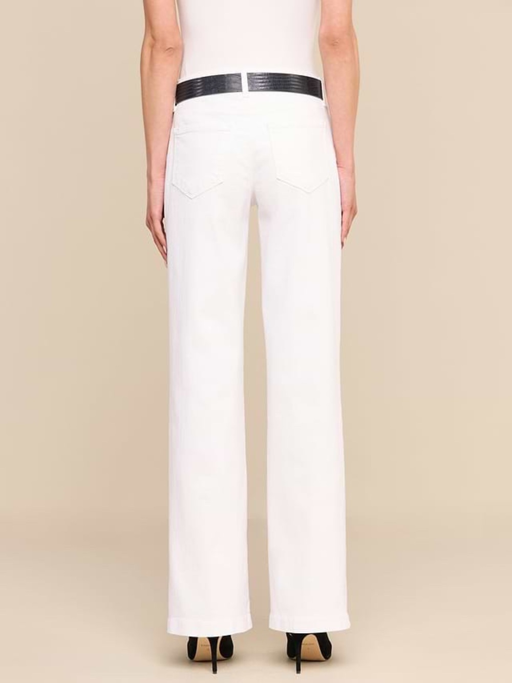L’AGENCE Joanne Low Rise Wide Leg Jeans Size 25 Blanc White NWT - Picture 4 of 10